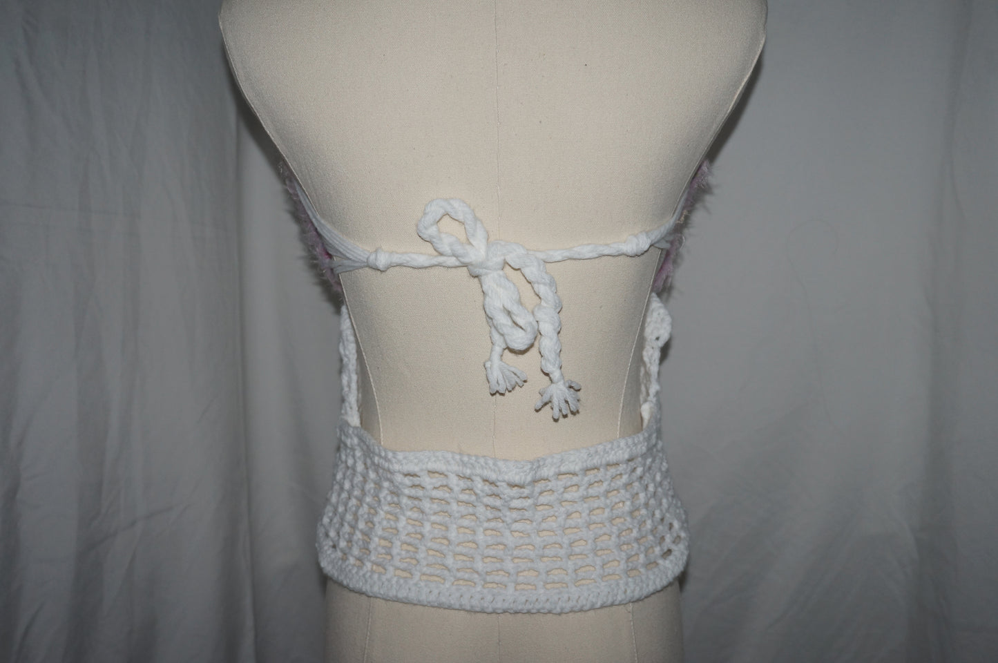 Rainbow Fuzzy Mesh Top