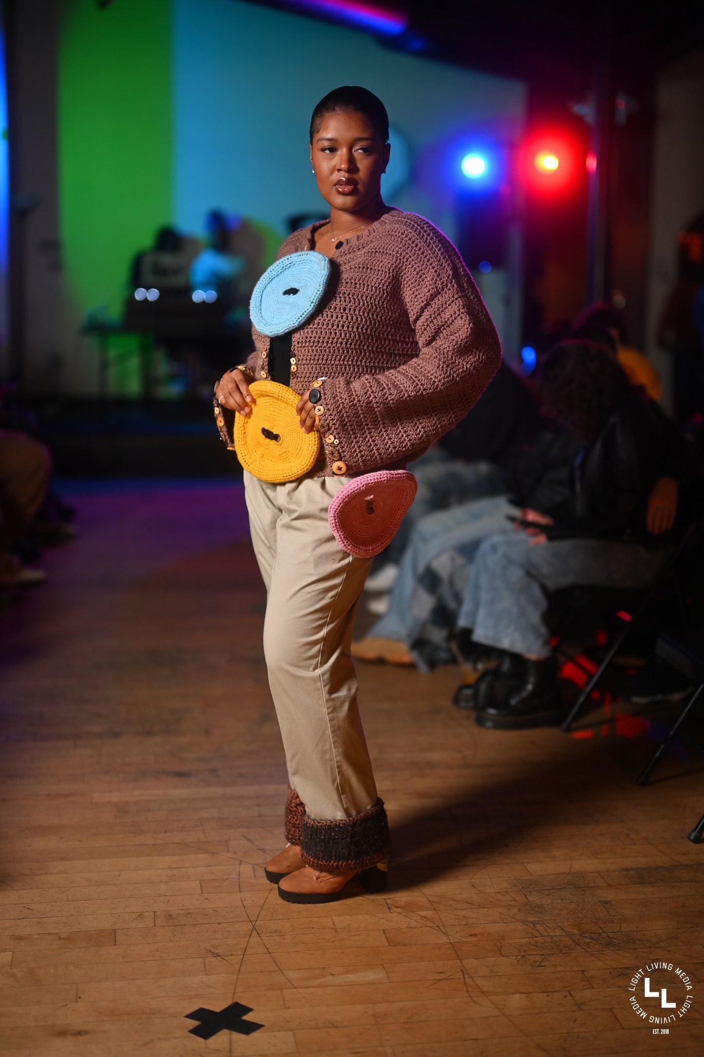 Giant Button Crochet Sweater
