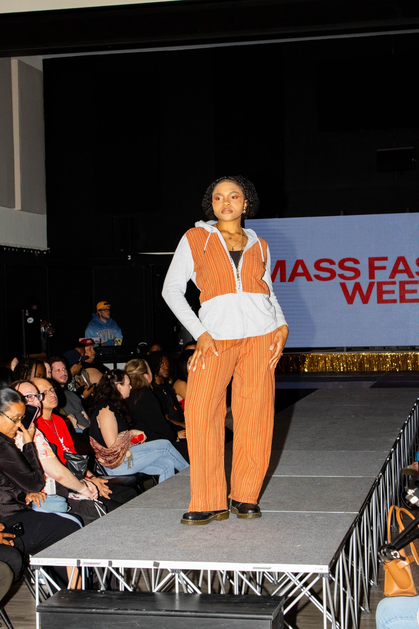 Orange Striped Pants